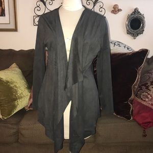 Soft Surroundings NWT XL Gray Faux Suede Jacket